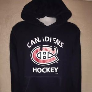 Montreal Canadiens Navy Hooded Pullover Sweatshirt